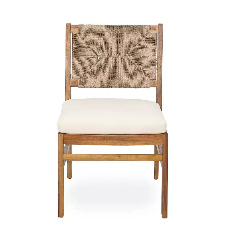 Christopher Knight Home Elara Set da Pranzo Rustico da Giardino 3 Pezzi in Legno con Sedie in Vimini Intrecciato