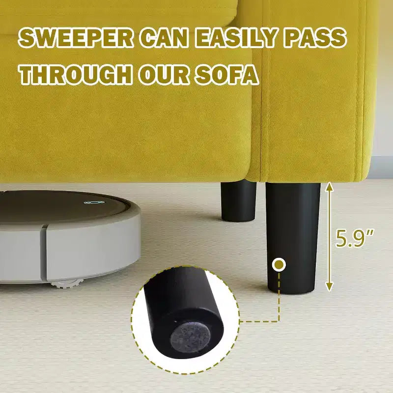 Kinsuite Poltrona Singola - 33 Poltrone Accent Moderne con Braccioli e Cuscini, Mostarda