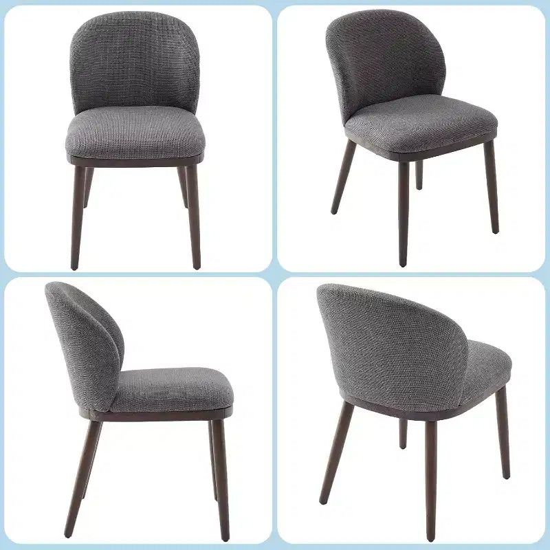 Dining Chair Set of 2, Wooden Leg Kitchen Chairs, Comfortable Fabric Seat, Suitable for Dining Room, Kitchen, Living Room, Easy Installation