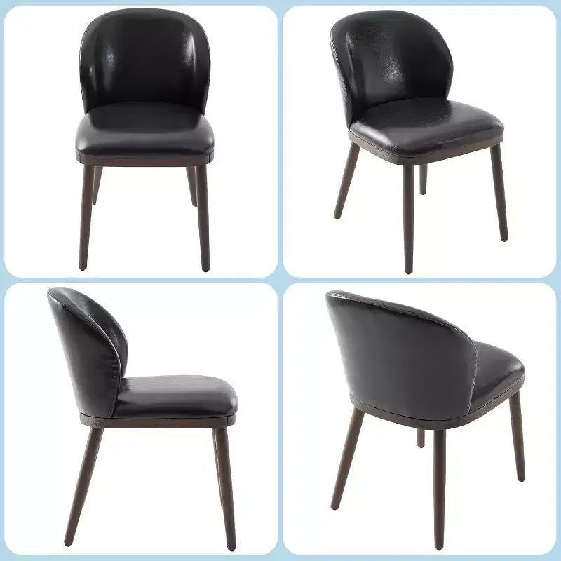 Dining Chair Set of 2, Wooden Leg Kitchen Chairs, Comfortable Fabric Seat, Suitable for Dining Room, Kitchen, Living Room, Easy Installation