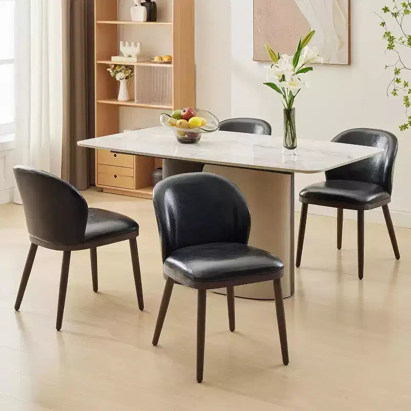 Dining Chair Set of 2, Wooden Leg Kitchen Chairs, Comfortable Fabric Seat, Suitable for Dining Room, Kitchen, Living Room, Easy Installation