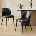 Dining Chair Set of 2, Wooden Leg Kitchen Chairs, Comfortable Fabric Seat, Suitable for Dining Room, Kitchen, Living Room, Easy Installation