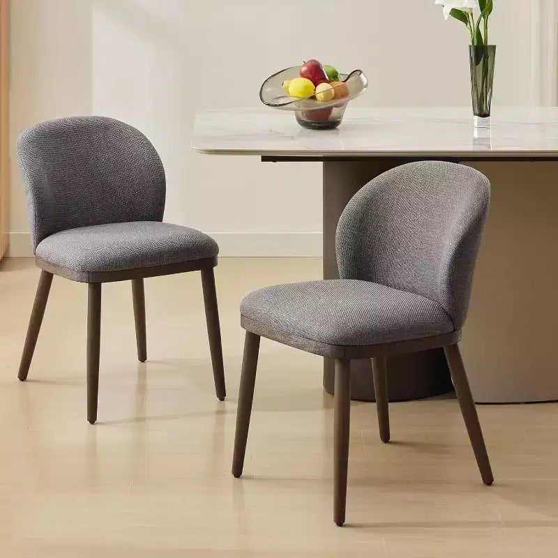 Dining Chair Set of 2, Wooden Leg Kitchen Chairs, Comfortable Fabric Seat, Suitable for Dining Room, Kitchen, Living Room, Easy Installation