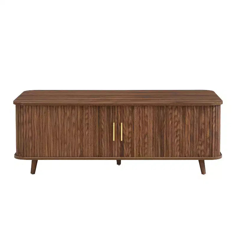 Christopher Knight Home Nova Sliding Door Storage Coffee Table with Adjustable Shelves