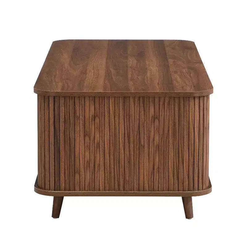 Christopher Knight Home Nova Sliding Door Storage Coffee Table with Adjustable Shelves