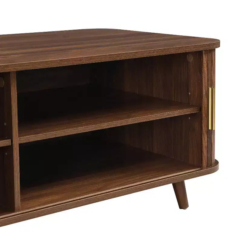 Christopher Knight Home Nova Sliding Door Storage Coffee Table with Adjustable Shelves