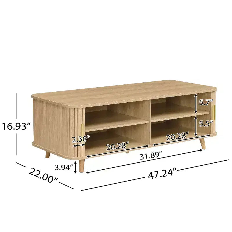 Christopher Knight Home Nova Sliding Door Storage Coffee Table with Adjustable Shelves
