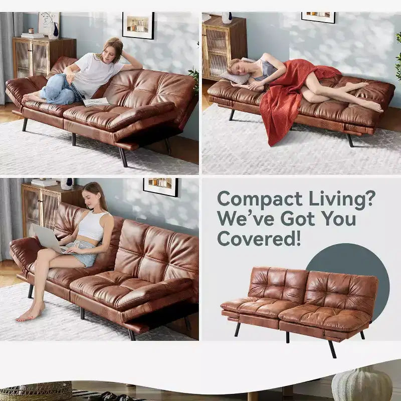 Dyonery 71 Divano Letto Convertibile in Memory Foam, Divanetto Moderno per Soggiorno, Braccioli e Schienale Regolabili, Tessuto in Lino - Grigio Chiaro