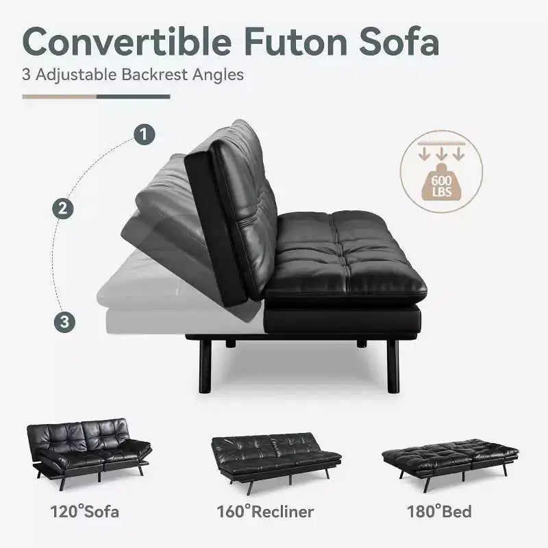 Dyonery 71 Divano Letto Convertibile in Memory Foam, Divanetto Moderno per Soggiorno, Braccioli e Schienale Regolabili, Tessuto in Lino - Grigio Chiaro