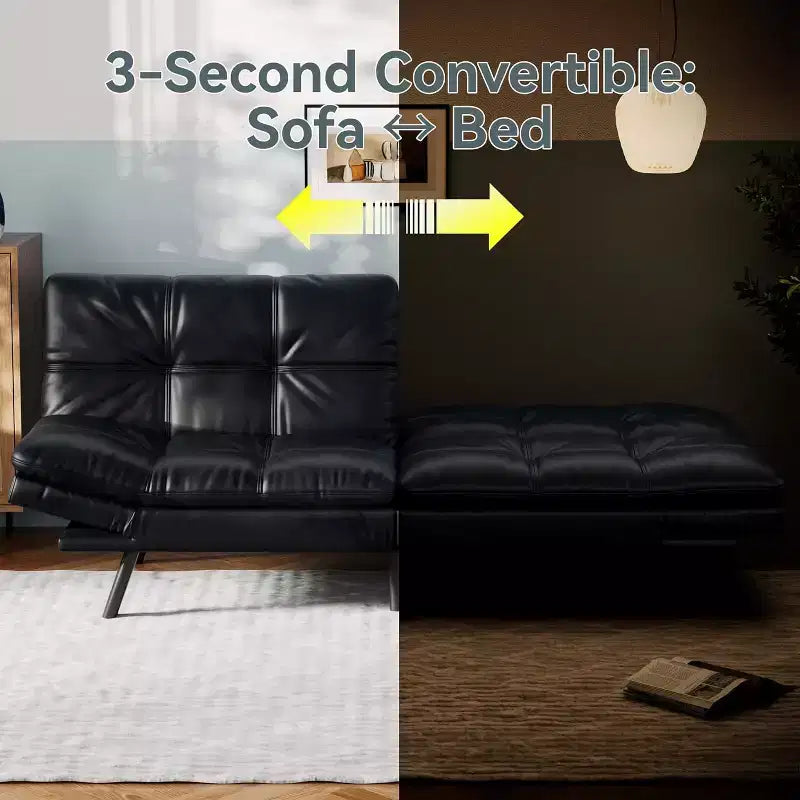 Dyonery 71 Divano Letto Convertibile in Memory Foam, Divanetto Moderno per Soggiorno, Braccioli e Schienale Regolabili, Tessuto in Lino - Grigio Chiaro