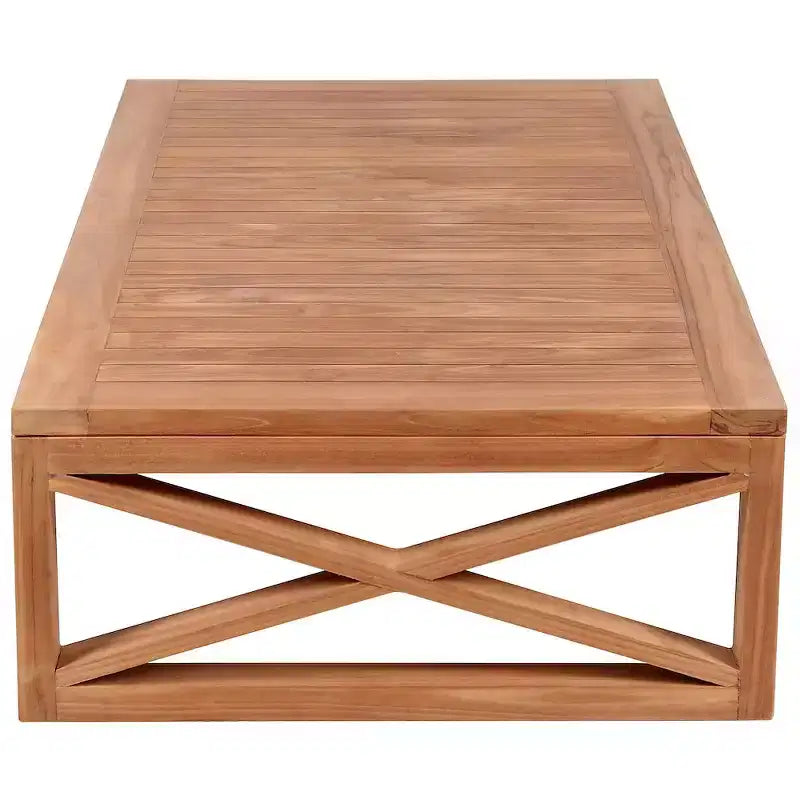 Meridian Furniture, Tavolino da caffè da esterno Anguilla in teak naturale