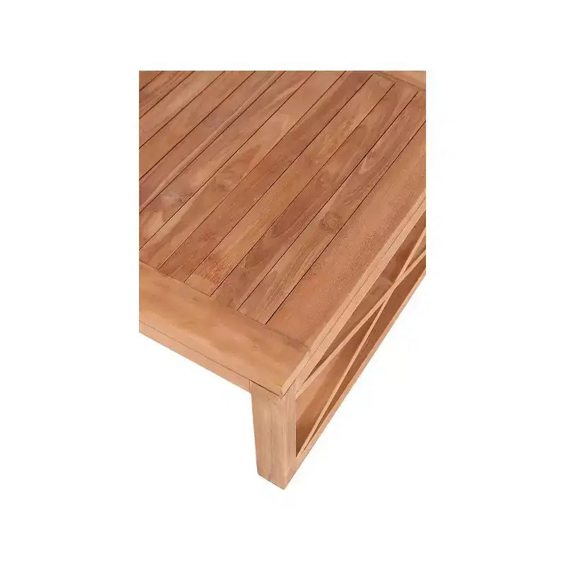 Meridian Furniture, Tavolino da caffè da esterno Anguilla in teak naturale