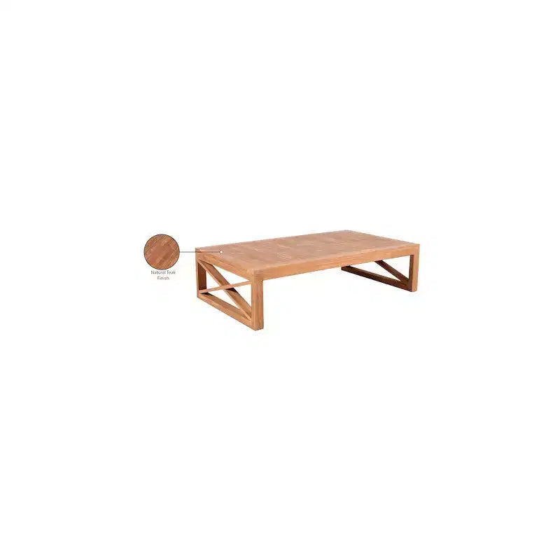Meridian Furniture, Tavolino da caffè da esterno Anguilla in teak naturale