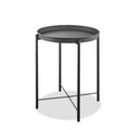 HomeStock 45 in.H White Color Square Steel Table Top End Table 1 -piece
