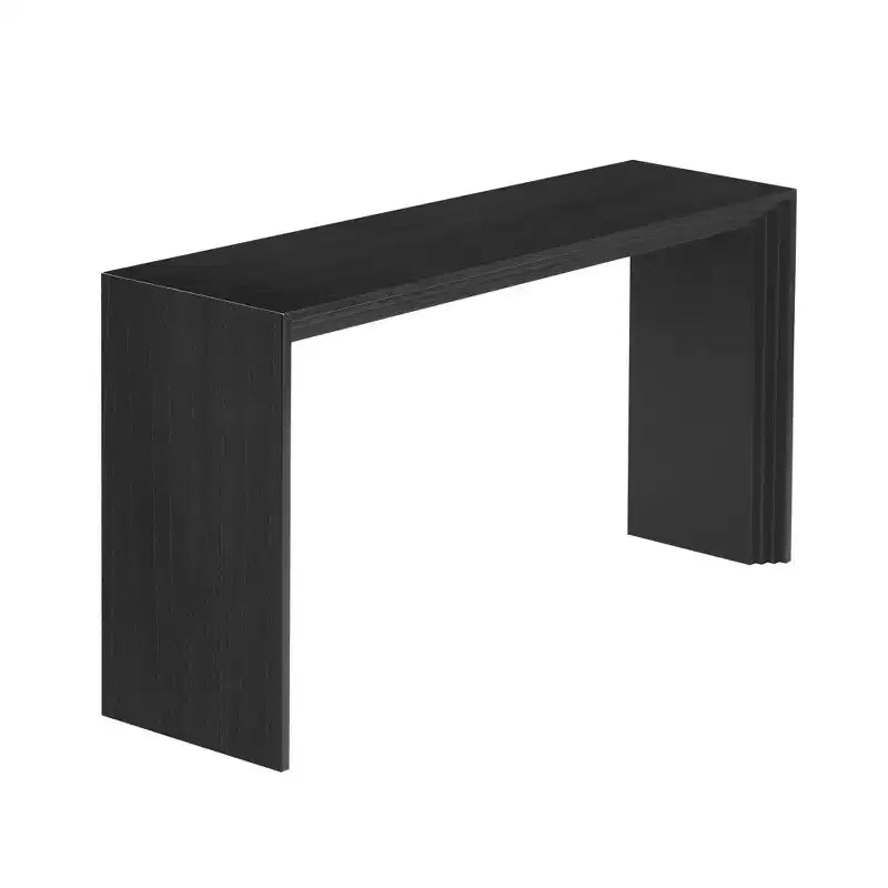 Okak Tavolino Consolle Moderno con Impiallacciatura di Paulownia, Tavolo da Ingresso con Design Unico e Piano Spesso, Tavolo d'Appoggio per Foyer, Salotto