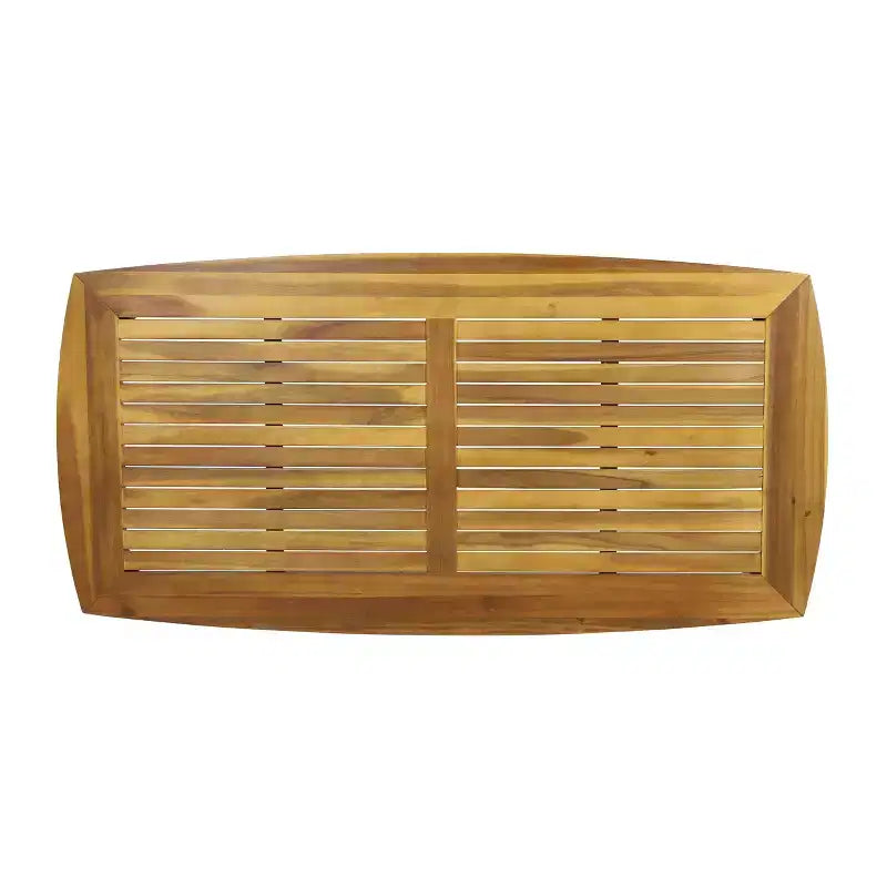 Set da pranzo Christopher Knight Home Lucinda da 7 pezzi in legno di acacia rustico con sedie in vimini intrecciato