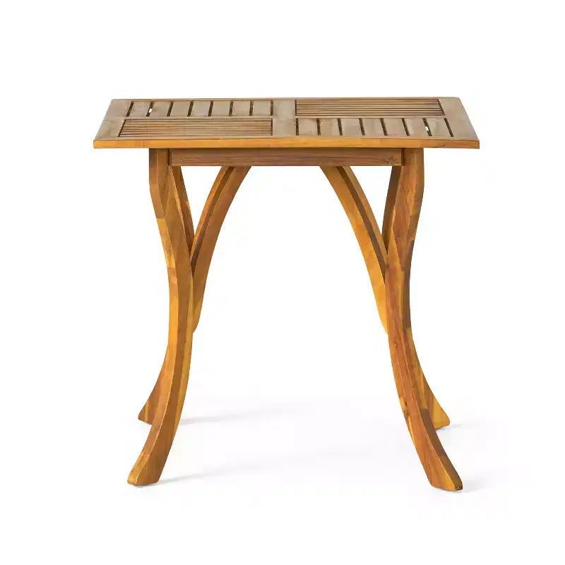 Christopher Knight Home Isidora, set da pranzo da esterno rustico a 5 pezzi in legno di acacia con sedie in vimini intrecciato