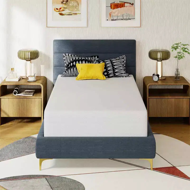 Materasso in memory foam BestMassage 12 pollici in carbone di bambù, rigidità media, certificato CertiPUR-US