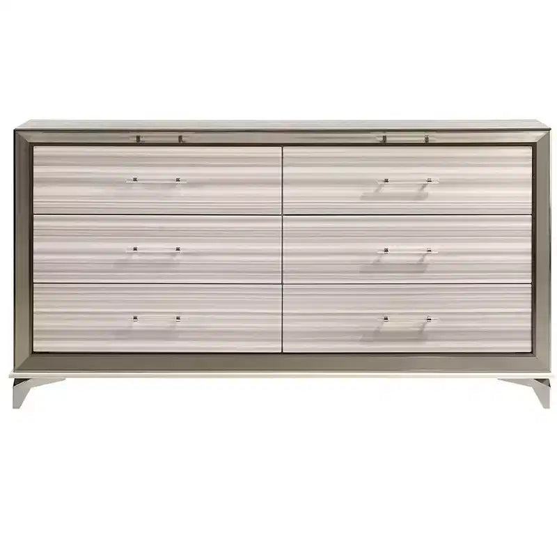 HomeStock 20.87 in.H MDF Horizontal Dressers with 3 - Drawers in White Finish