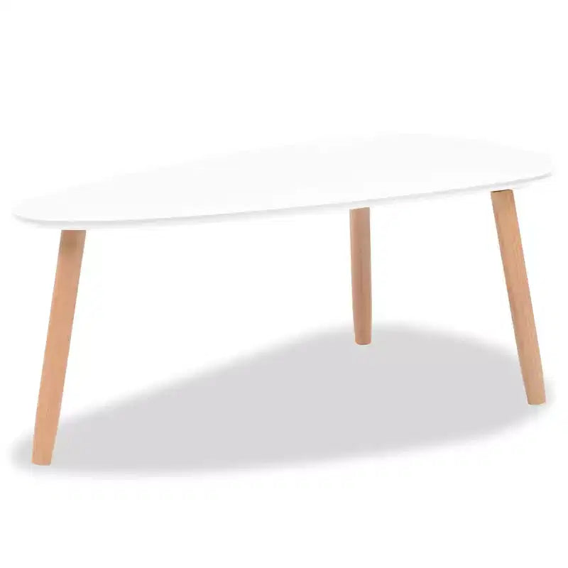 Tavolini da caffè set da 2 Bianco legno di pino massello, MDF Media Durevole