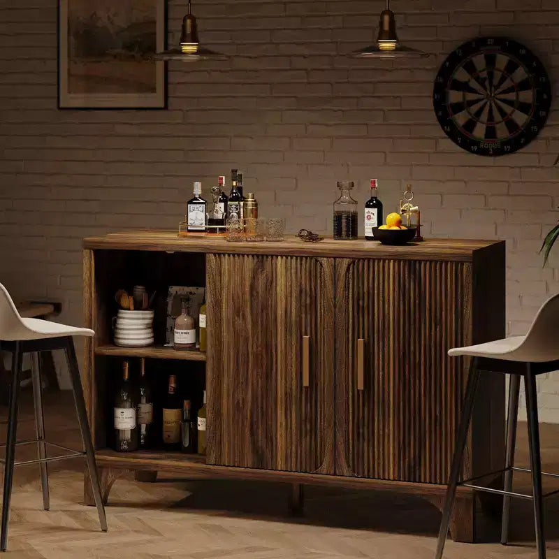 Mobile Contenitore Moderno SUGIFT con Ripiani Regolabili, Struttura in Legno Resistente, Base Rialzata e Organizzazione Domestica Multiuso