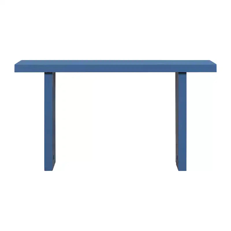 Consolle Okak Minimalism con impiallacciatura in rovere, tavolo da ingresso con piano e gambe spessi, tavolino d'appoggio per soggiorno, corridoio