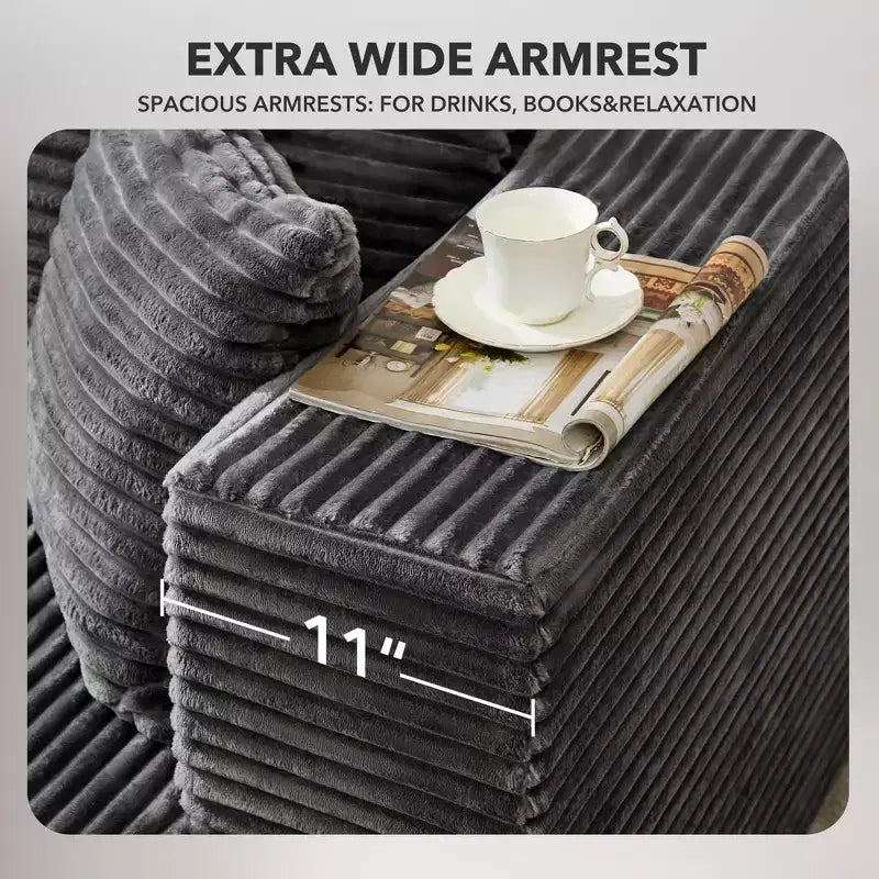 Divano componibile GustoWave 106 Cloud con chaise longue a L, divano modulare moderno con seduta profonda, divani imbottiti per soggiorno, lato sinistro