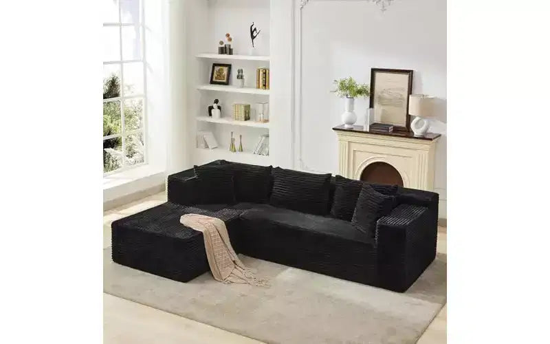 Divano componibile GustoWave 106 Cloud con chaise longue a L, divano modulare moderno con seduta profonda, divani imbottiti per soggiorno, lato sinistro