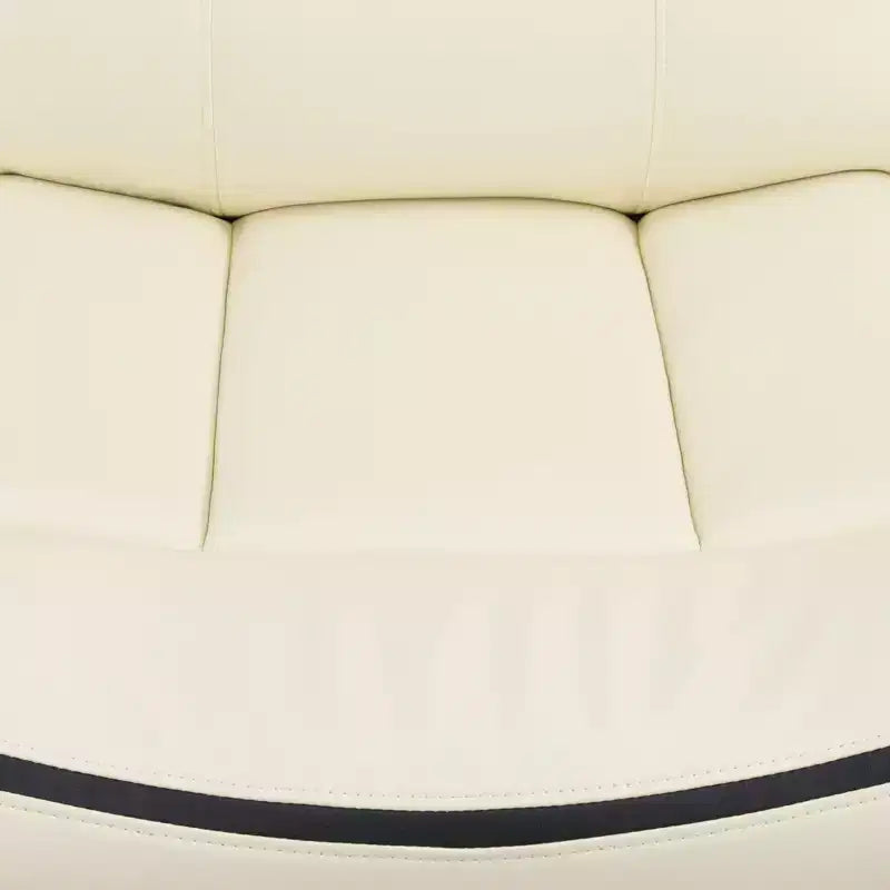Divano reclinabile elettrico MAYEERTY, divano reclinabile in pelle a 3 posti con ricarica USB, tavolino reversibile e illuminazione a LED per soggiorno, bianco sporco