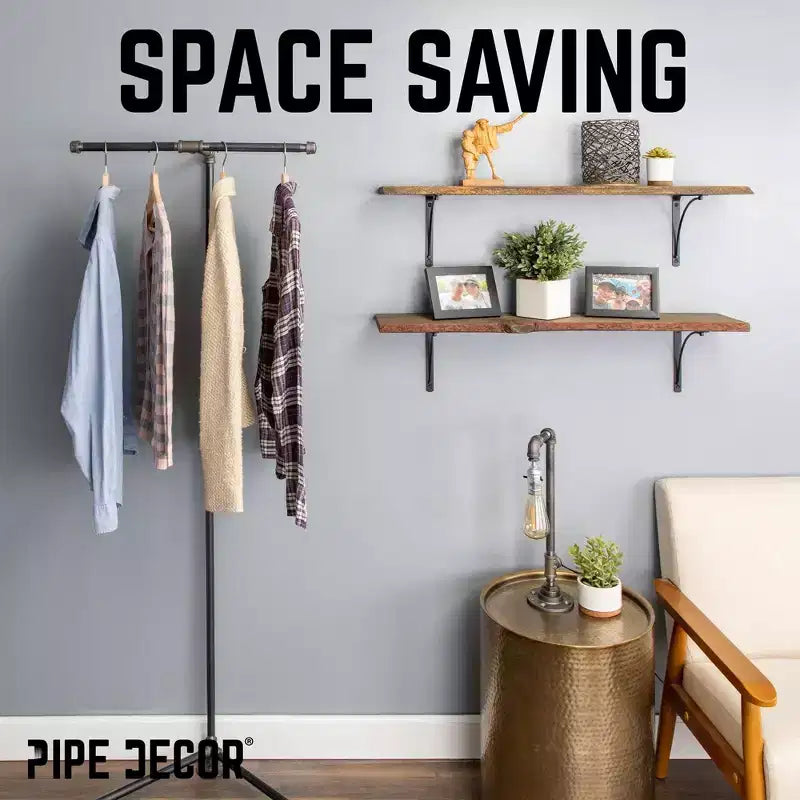 Appendiabiti da terra con tubi, modello a T, Pipe Decor