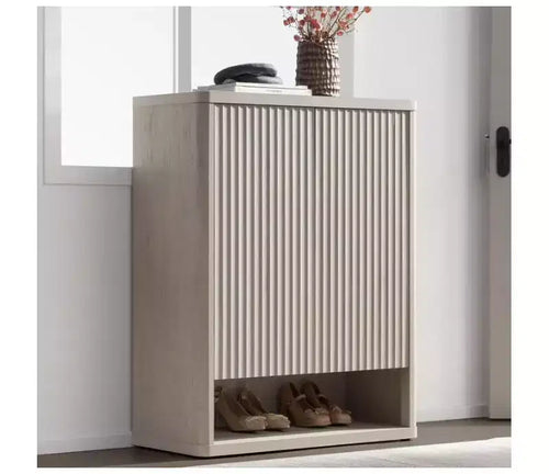 ,Modern Freestanding Shoe Rack Organizer for Entryway, Storage Cabinet with Adjustable Shelves