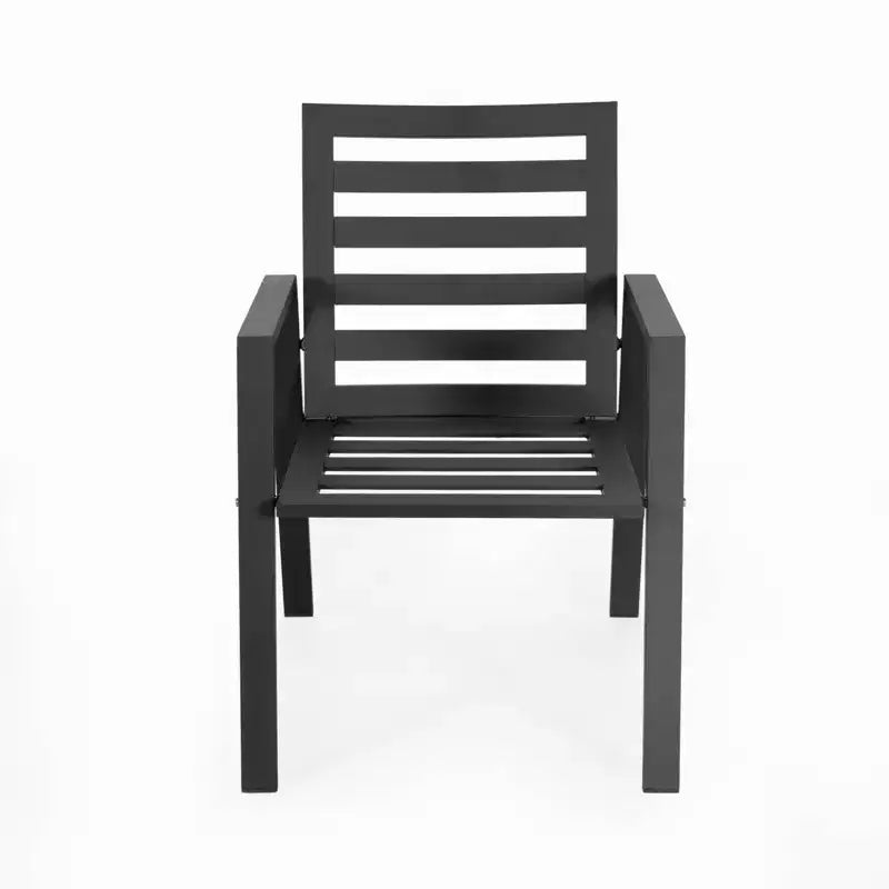 LesiureMod Chelsea Set da Pranzo da Esterno 7 Pezzi - Tavolo da Pranzo in Alluminio con Foro per Ombrellone e Sedie con Braccioli e Cuscini