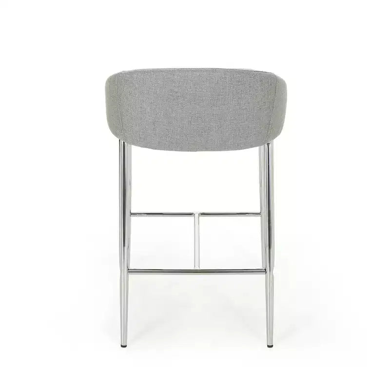 Sgabelli da Bar, Set di 2 Sgabelli da Bancone, Sedute con Finitura Cromata per Sala da Pranzo, Angolo Colazione, Isola della Cucina, Bar, Soggiorno