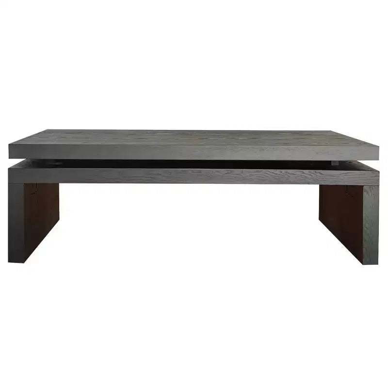 HomeRoots 48 Tavolino con cornice galleggiante in legno nero