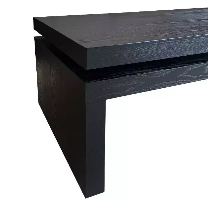 HomeRoots 48 Tavolino con cornice galleggiante in legno nero
