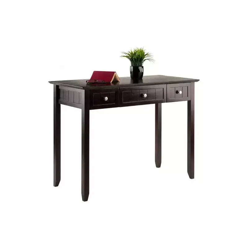 HomeStock Scrivanie per computer in truciolato color marrone da 76 cm H con ripiano aperto