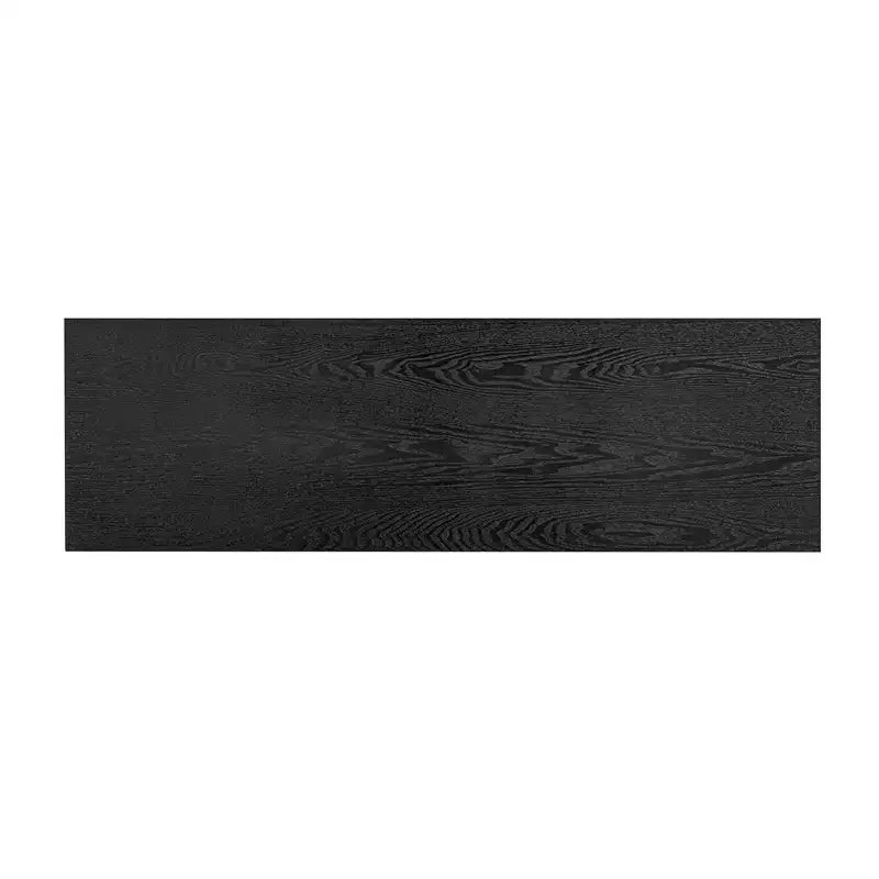 Consolle in legno con contenitore, tavolo d'ingresso moderno con design a righe per soggiorno e studio