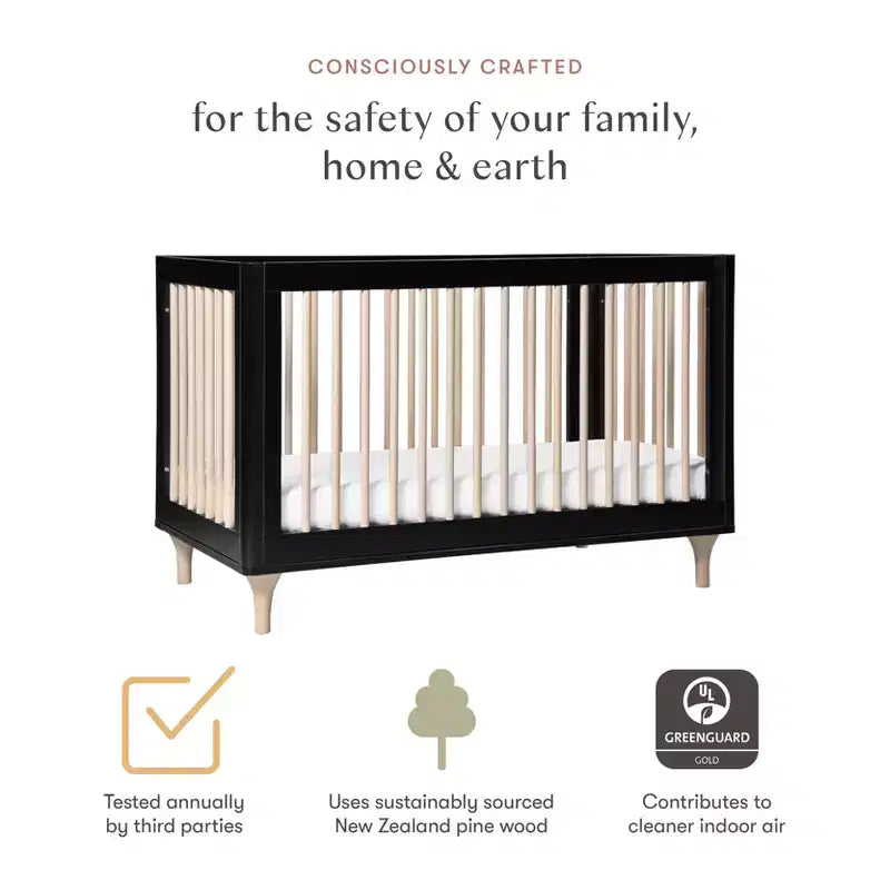Culla convertibile 3-in-1 Babyletto Lolly con kit di conversione per lettino da giorno