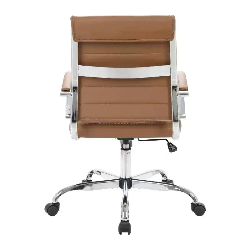 Sedia da ufficio HomeStock, altezza regolabile 35 pollici, sedile imbottito nero, con rotelle