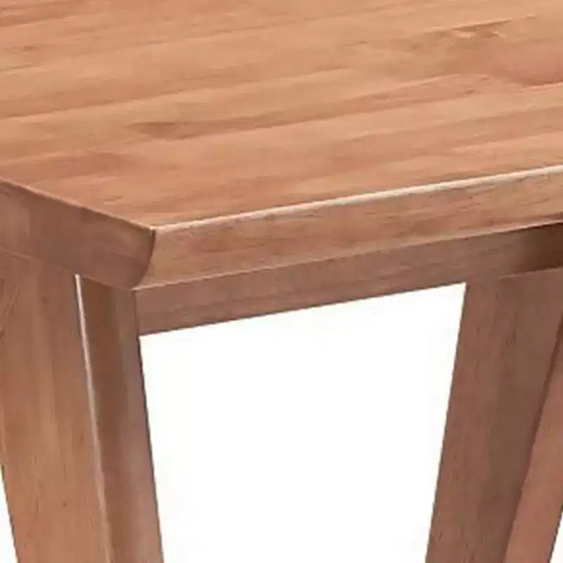 Tavolino d'appoggio/da divano Royal Hampton 22 pollici, gambe angolate, finitura in legno marrone naturale