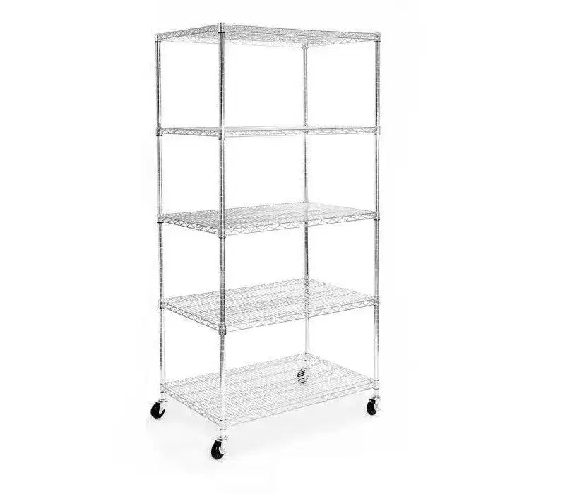 Scaffalatura in filo d'acciaio UltraDurable a 5 ripiani Seville Classics, certificata NSF, 36 L x 24 P x 75 H