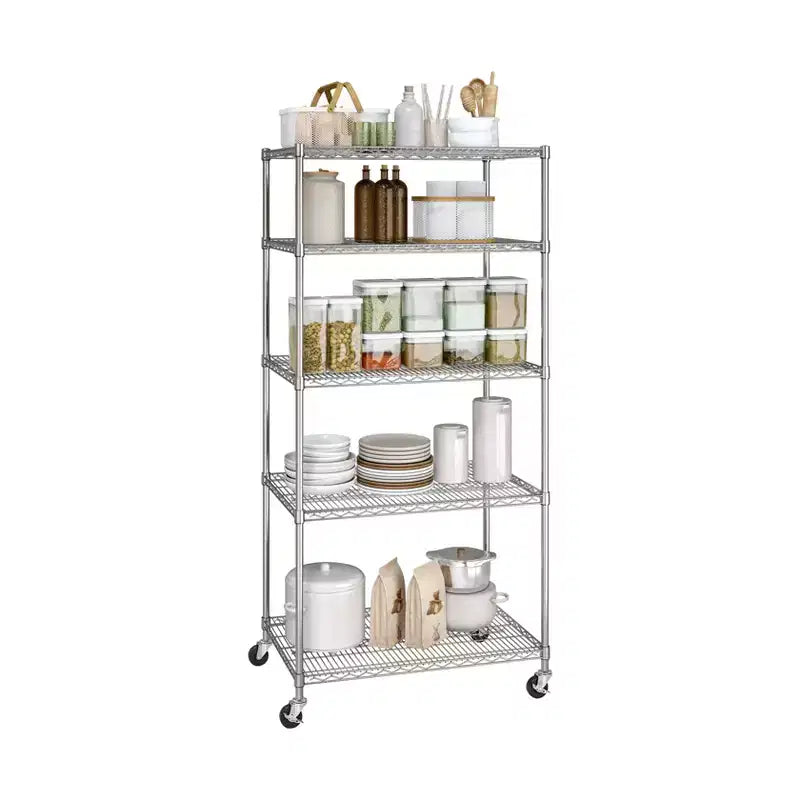 Scaffalatura in filo d'acciaio UltraDurable a 5 ripiani Seville Classics, certificata NSF, 36 L x 24 P x 75 H