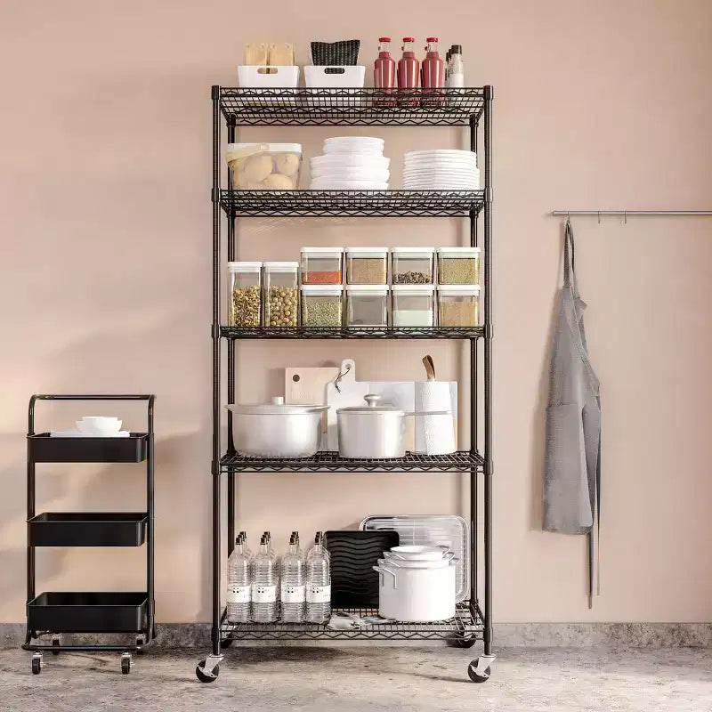Scaffalatura in filo d'acciaio UltraDurable a 5 ripiani Seville Classics, certificata NSF, 36 L x 24 P x 75 H