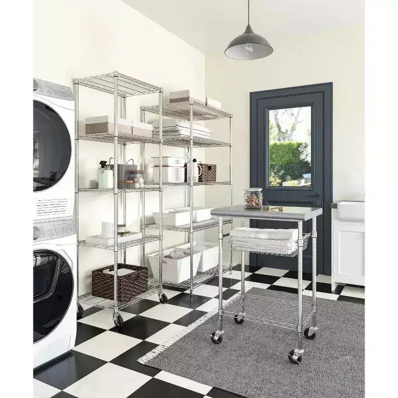 Scaffalatura in filo d'acciaio UltraDurable a 5 ripiani Seville Classics, certificata NSF, 36 L x 24 P x 75 H