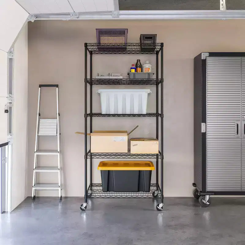 Scaffalatura in filo d'acciaio UltraDurable a 5 ripiani Seville Classics, certificata NSF, 36 L x 24 P x 75 H