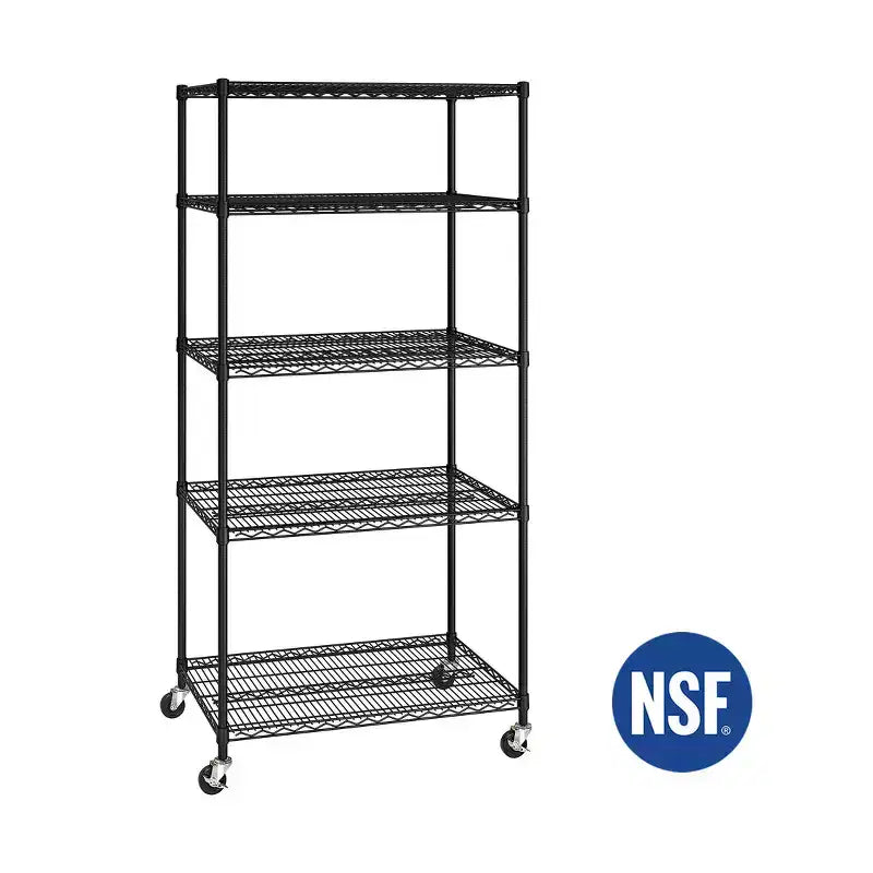 Scaffalatura in filo d'acciaio UltraDurable a 5 ripiani Seville Classics, certificata NSF, 36 L x 24 P x 75 H