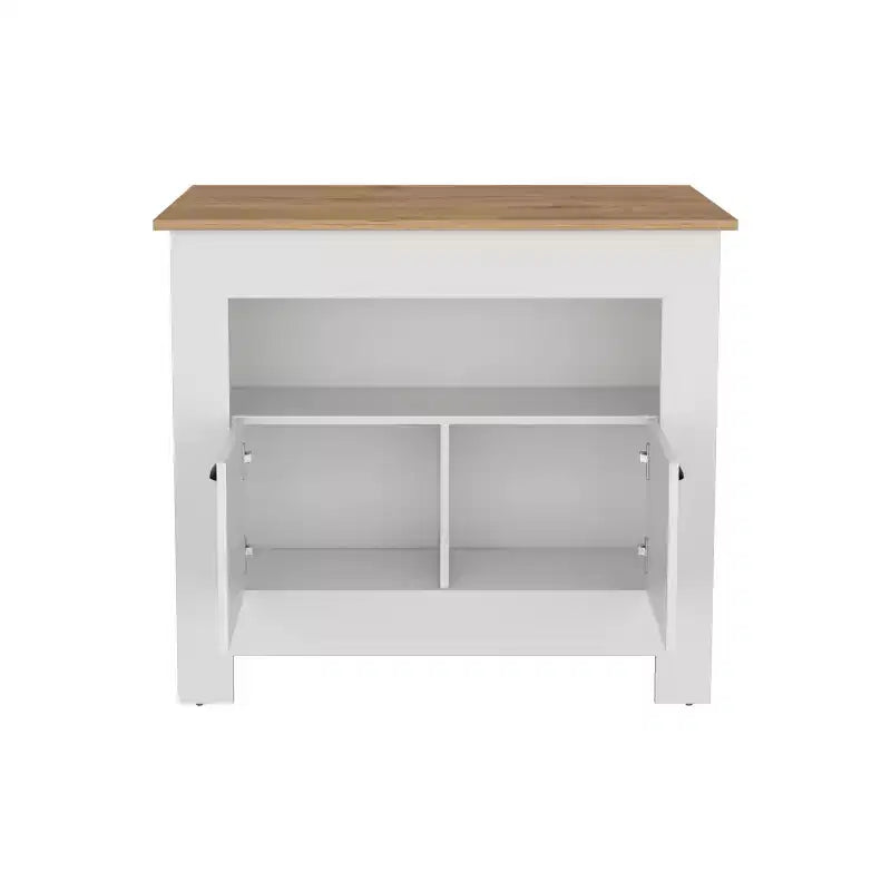 Okak Minimalismo Isola Cucina con Ampio Spazio Contenitore, Tavolo Isola Cucina con 2 Ante e 3 Ripiani, Organizer da Bancone per Sala da Pranzo