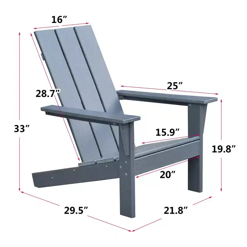 Sedia a sdraio Adirondack da esterno, sedia da falò in HDPE per tutte le stagioni, sedia da giardino, balcone, patio e prato da esterno