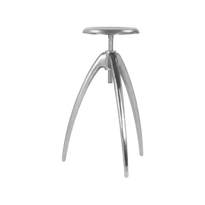 Meridian Furniture, Sgabello da bancone/bar Clara in alluminio color argento