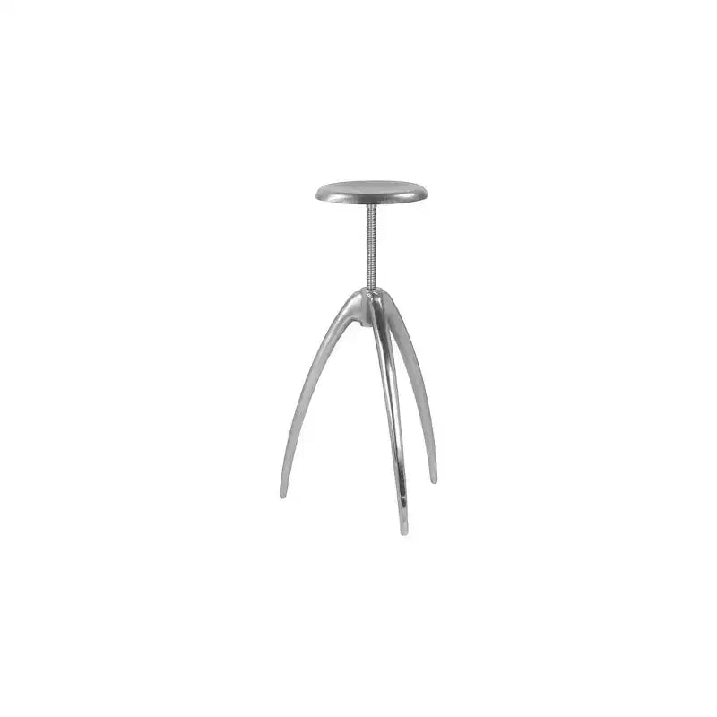 Meridian Furniture, Sgabello da bancone/bar Clara in alluminio color argento